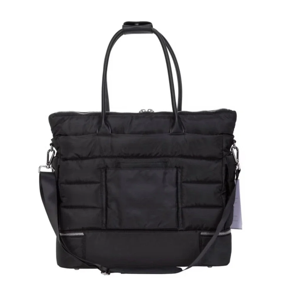 IPack Puffy Tote Built in Luggage Travel Sleeve Black NWT